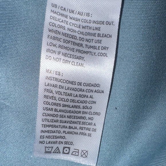 Sage Collective woman’s oversized crew neck teal-ish Blue Sweatshirt Sz L EUC - Picture 13 of 13